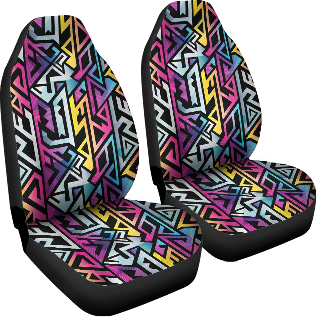 Colorful Geometric Tribal Pattern Print Universal Fit Car Seat Covers