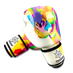 Colorful Giraffe Portrait Print Boxing Gloves