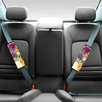 Colorful Giraffe Portrait Print Car Seat Belt Covers