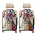 Colorful Giraffe Portrait Print Car Seat Organizers