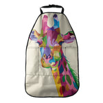 Colorful Giraffe Portrait Print Car Seat Organizers
