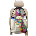 Colorful Giraffe Portrait Print Car Seat Organizers