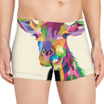 Colorful Giraffe Portrait Print Men's Boxer Briefs