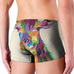 Colorful Giraffe Portrait Print Men's Boxer Briefs