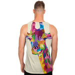 Colorful Giraffe Portrait Print Men's Tank Top