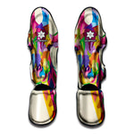 Colorful Giraffe Portrait Print Muay Thai Shin Guard