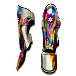 Colorful Giraffe Portrait Print Muay Thai Shin Guard