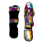 Colorful Giraffe Portrait Print Muay Thai Shin Guard