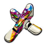 Colorful Giraffe Portrait Print Muay Thai Shin Guard