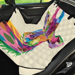 Colorful Giraffe Portrait Print Pet Car Back Seat Cover
