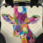 Colorful Giraffe Portrait Print Pet Car Back Seat Cover
