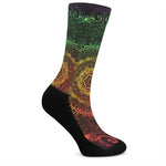 Colorful Gradient Mandala Print Crew Socks