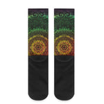 Colorful Gradient Mandala Print Crew Socks
