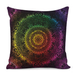 Colorful Gradient Mandala Print Pillow Cover