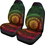 Colorful Gradient Mandala Print Universal Fit Car Seat Covers