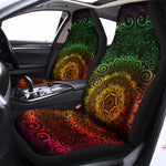 Colorful Gradient Mandala Print Universal Fit Car Seat Covers