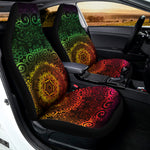 Colorful Gradient Mandala Print Universal Fit Car Seat Covers