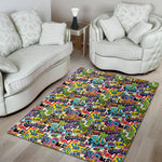 Colorful Graffiti Pattern Print Area Rug