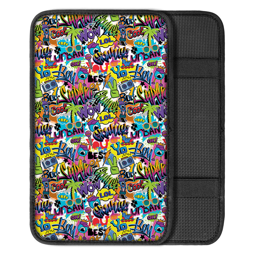 Colorful Graffiti Pattern Print Car Center Console Cover