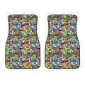 Colorful Graffiti Pattern Print Front Car Floor Mats