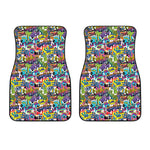 Colorful Graffiti Pattern Print Front Car Floor Mats