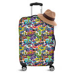 Colorful Graffiti Pattern Print Luggage Cover
