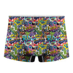 Colorful Graffiti Pattern Print Men's Boxer Briefs