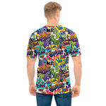 Colorful Graffiti Pattern Print Men's T-Shirt