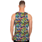 Colorful Graffiti Pattern Print Men's Tank Top