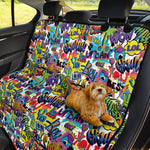 Colorful Graffiti Pattern Print Pet Car Back Seat Cover