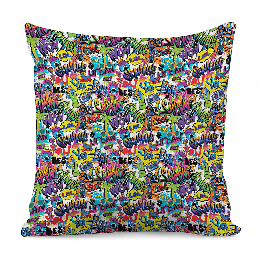 Colorful Graffiti Pattern Print Pillow Cover