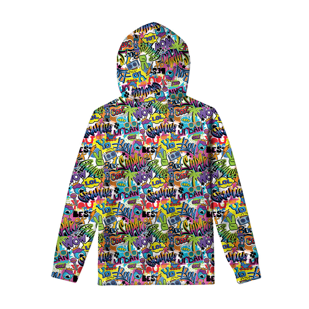 Colorful Graffiti Pattern Print Pullover Hoodie