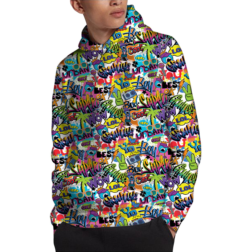 Colorful Graffiti Pattern Print Pullover Hoodie