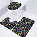 Colorful Grapes Pattern Print 3 Piece Bath Mat Set