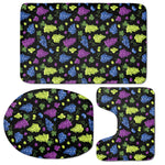 Colorful Grapes Pattern Print 3 Piece Bath Mat Set