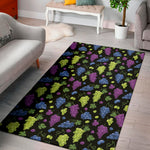 Colorful Grapes Pattern Print Area Rug