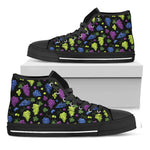 Colorful Grapes Pattern Print Black High Top Shoes