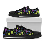 Colorful Grapes Pattern Print Black Low Top Shoes