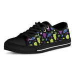 Colorful Grapes Pattern Print Black Low Top Shoes