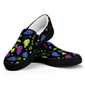 Colorful Grapes Pattern Print Black Slip On Sneakers