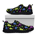 Colorful Grapes Pattern Print Black Sneakers