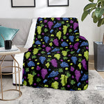 Colorful Grapes Pattern Print Blanket