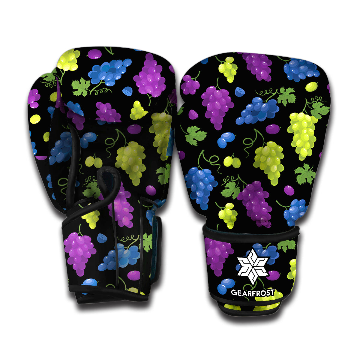Colorful Grapes Pattern Print Boxing Gloves