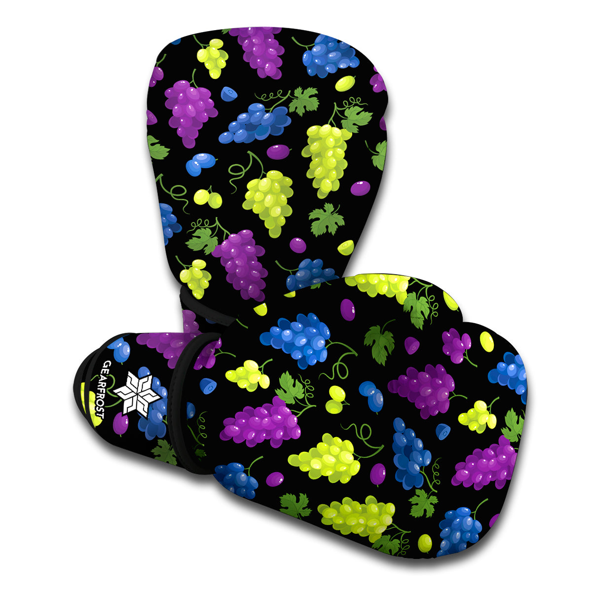 Colorful Grapes Pattern Print Boxing Gloves