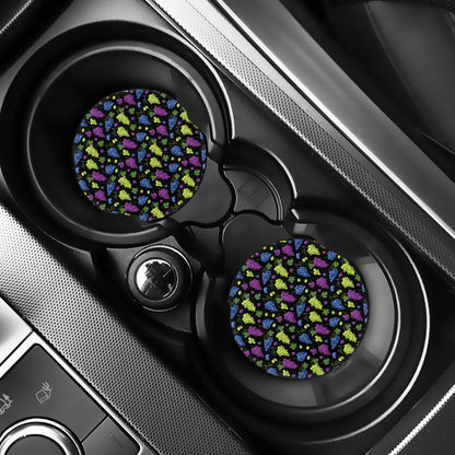 Colorful Grapes Pattern Print Car Coasters