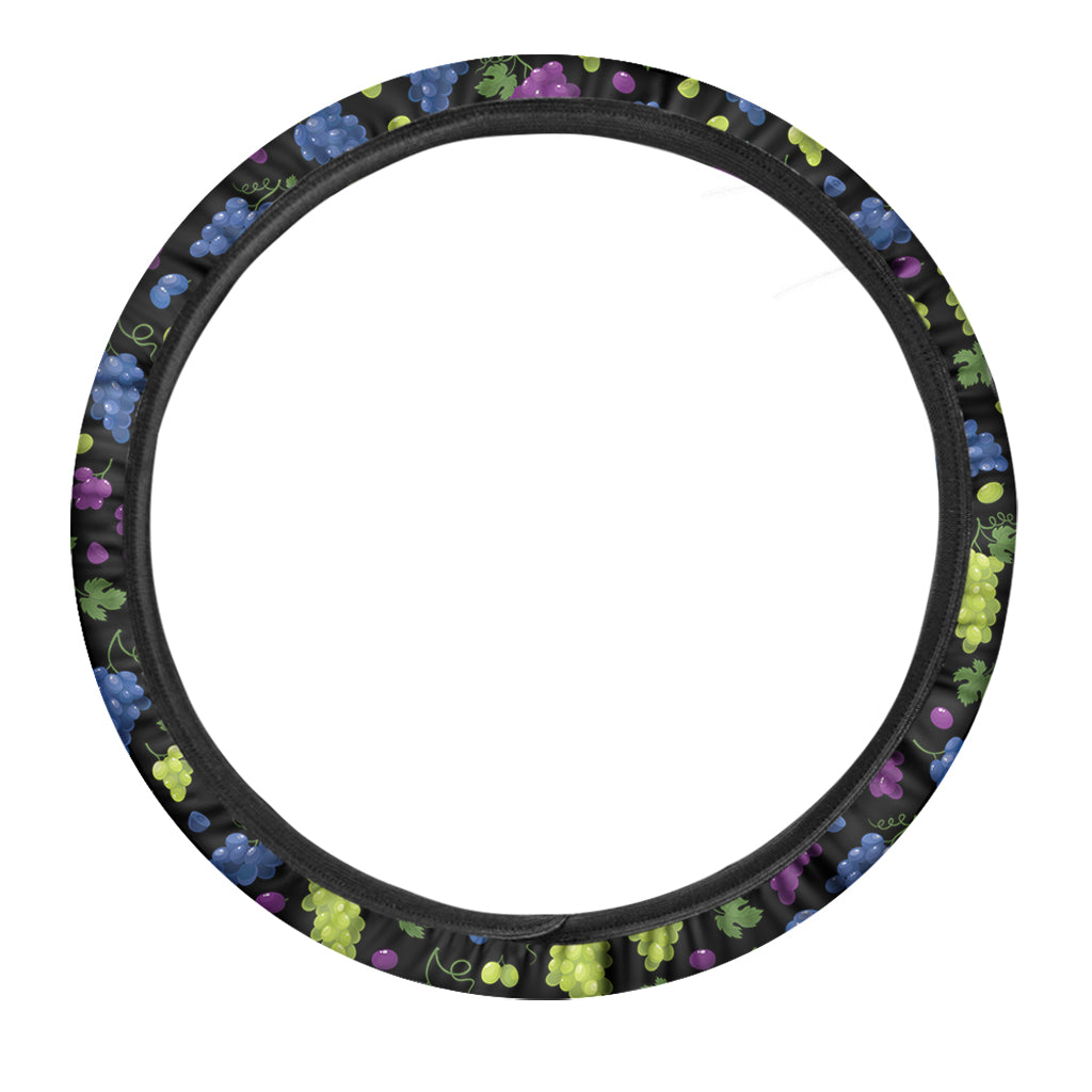 Colorful Grapes Pattern Print Car Steering Wheel Cover