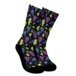 Colorful Grapes Pattern Print Crew Socks