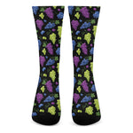 Colorful Grapes Pattern Print Crew Socks