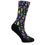 Colorful Grapes Pattern Print Crew Socks