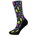 Colorful Grapes Pattern Print Crew Socks